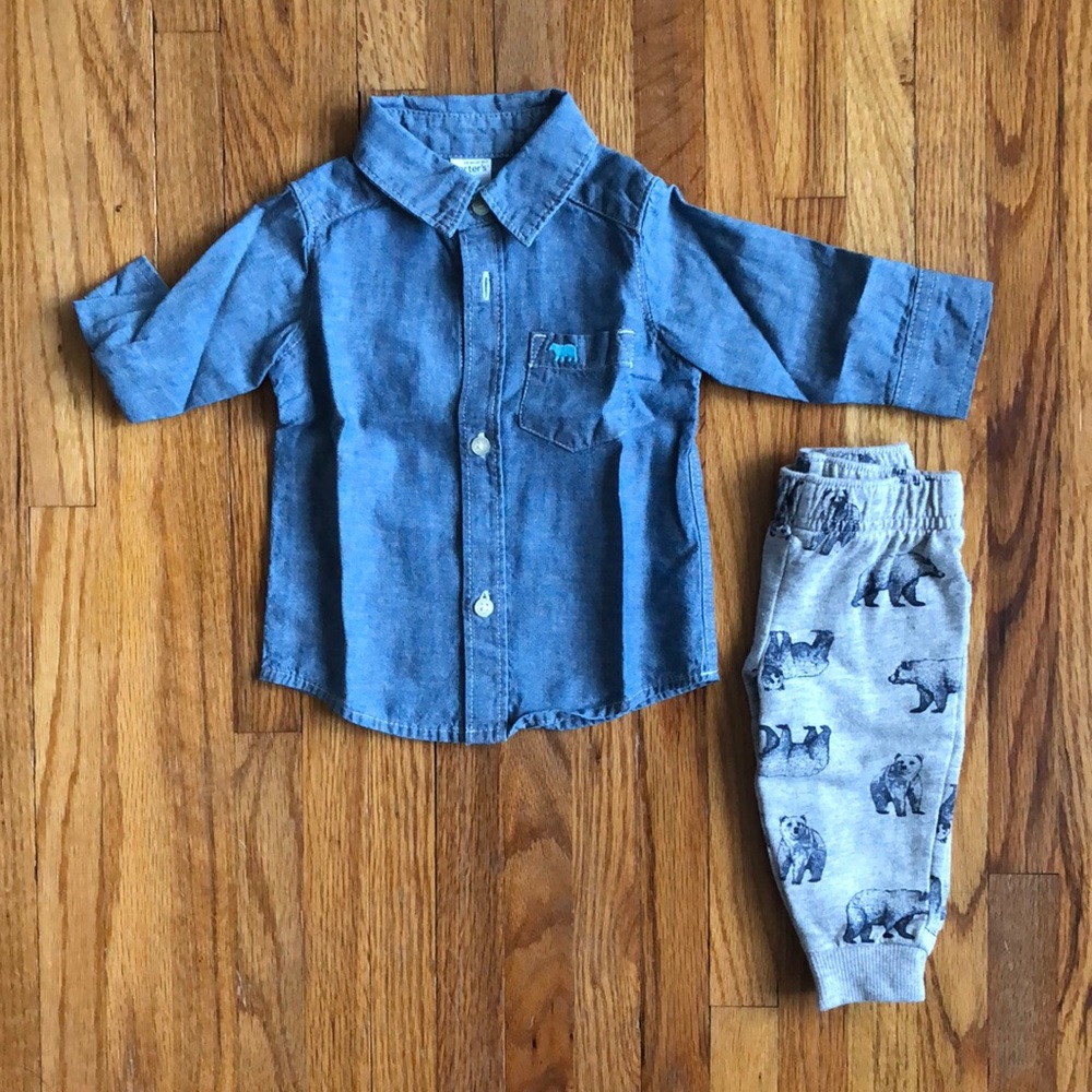 carter’s | matching bear set | size 3 months